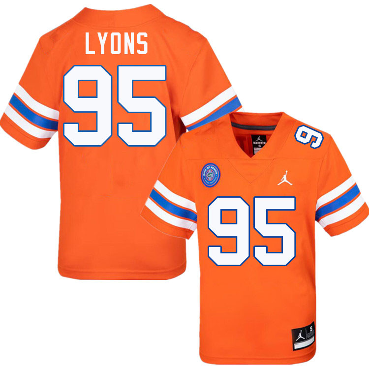 #95 Jamari Lyons Gators Jersey,Florida Gators College Football Jerseys Stitched-Throwback Orange  #95 Jamari Lyons Gators Jersey,Florida Gators College Football Jerseys Stitched-Throwback Orange